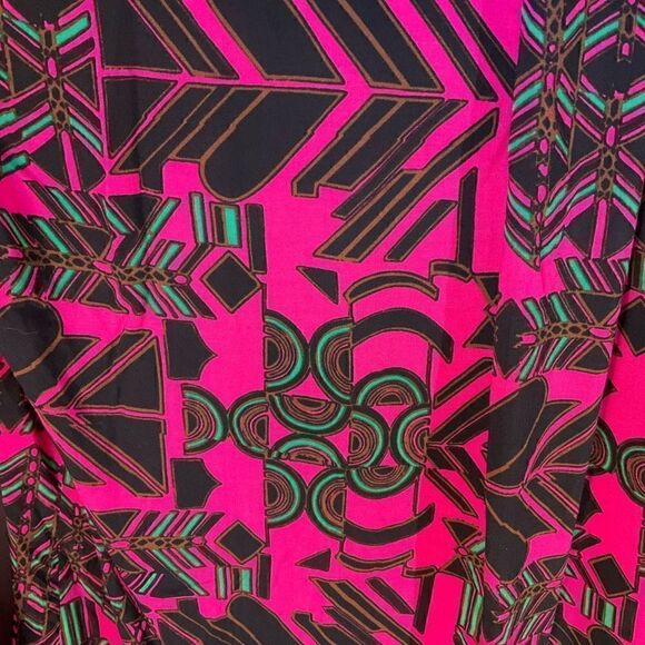 Plenty by Tracy Reese Fuchsia Laminated Yoke Peasant Blouse, NWT. M. Anthro, Rev - Picture 9 of 16